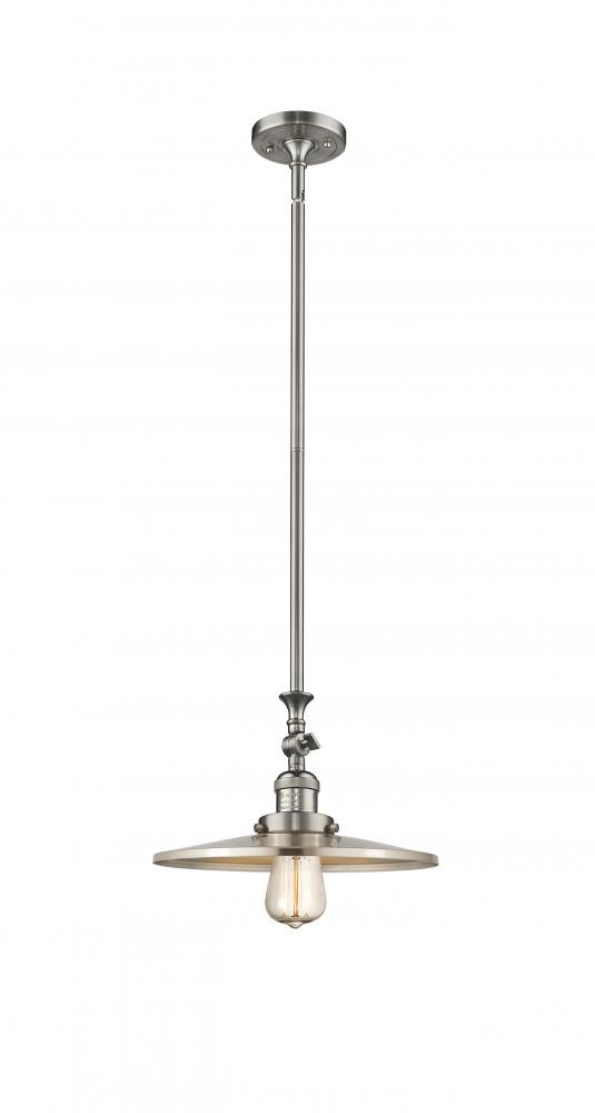 Appalachian - 1 Light - 12 inch - Brushed Satin Nickel - Stem Hung - Adjustable Mini Pendant