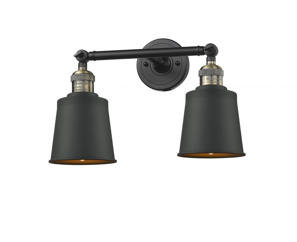 Addison - 2 Light - 16 inch - Black Antique Brass - Adjustable Bath Vanity Light