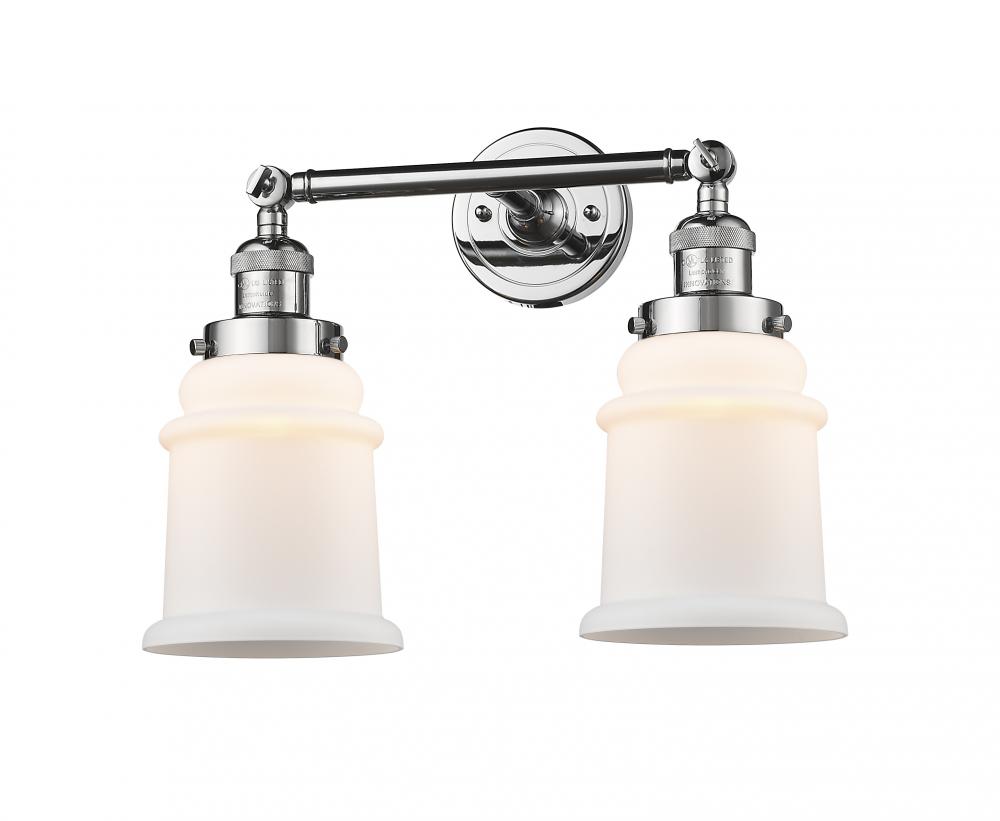 Canton - 2 Light - 17 inch - Polished Chrome - Adjustable Bath Vanity Light