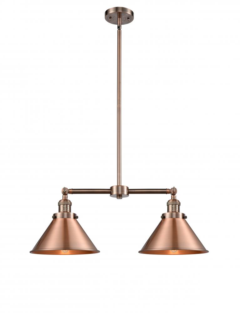 Briarcliff - 2 Light - 21 inch - Antique Copper - Stem Hung - Adjustable Island Light