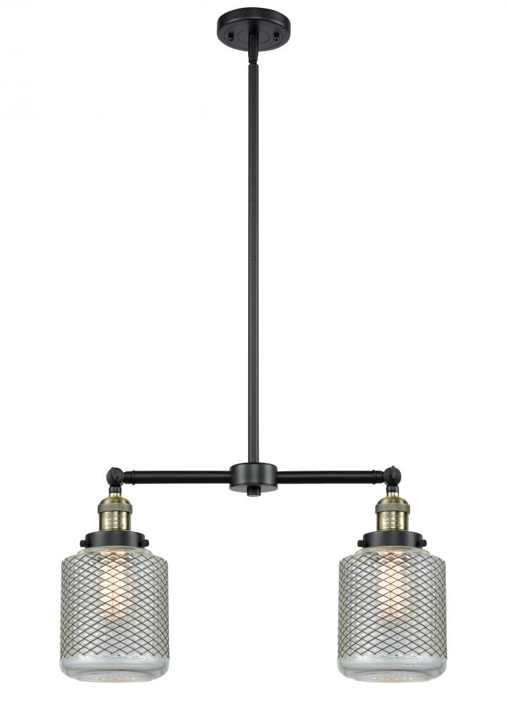 Stanton - 2 Light - 23 inch - Black Antique Brass - Stem Hung - Adjustable Island Light