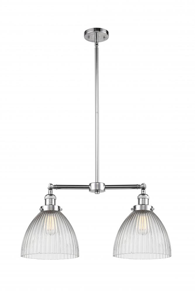 Seneca Falls - 2 Light - 21 inch - Polished Chrome - Stem Hung - Adjustable Island Light