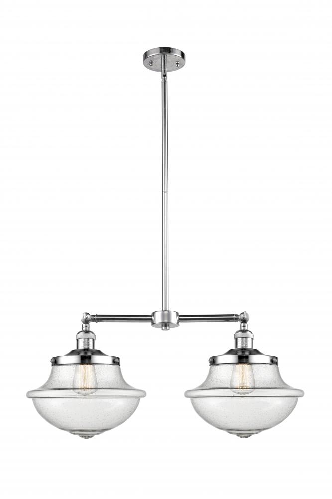 Oxford - 2 Light - 25 inch - Polished Chrome - Stem Hung - Adjustable Island Light