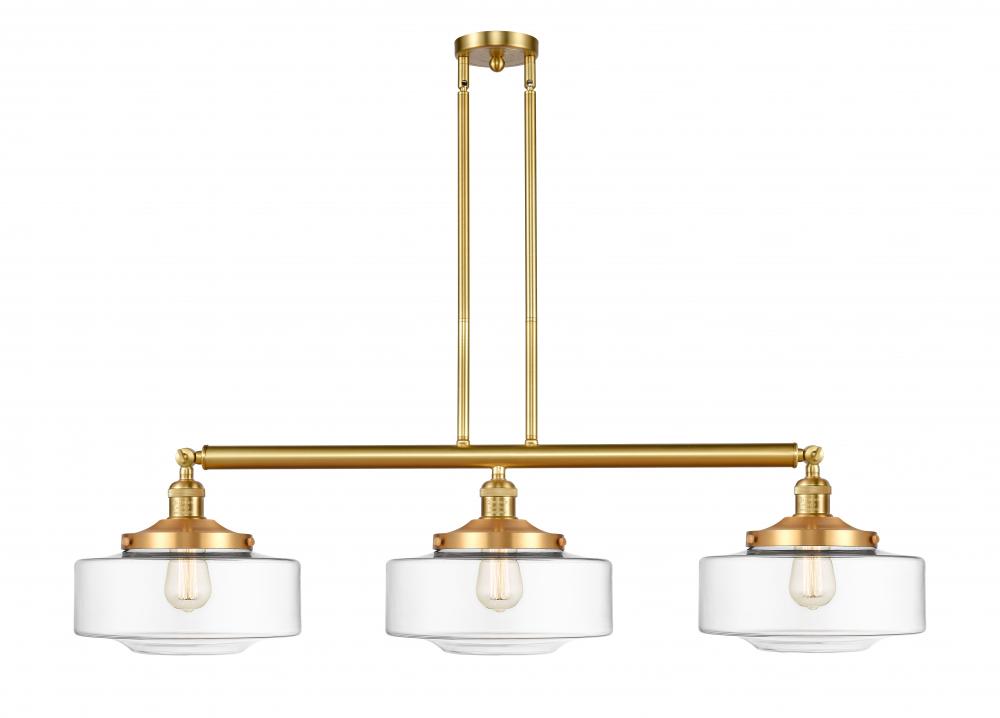 Bridgeton - 3 Light - 44 inch - Satin Gold - Stem Hung - Adjustable Island Light