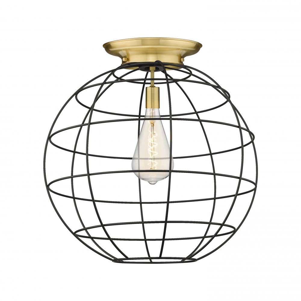 Lake Placid - 1 Light - 22 inch - Satin Gold - Flush Mount