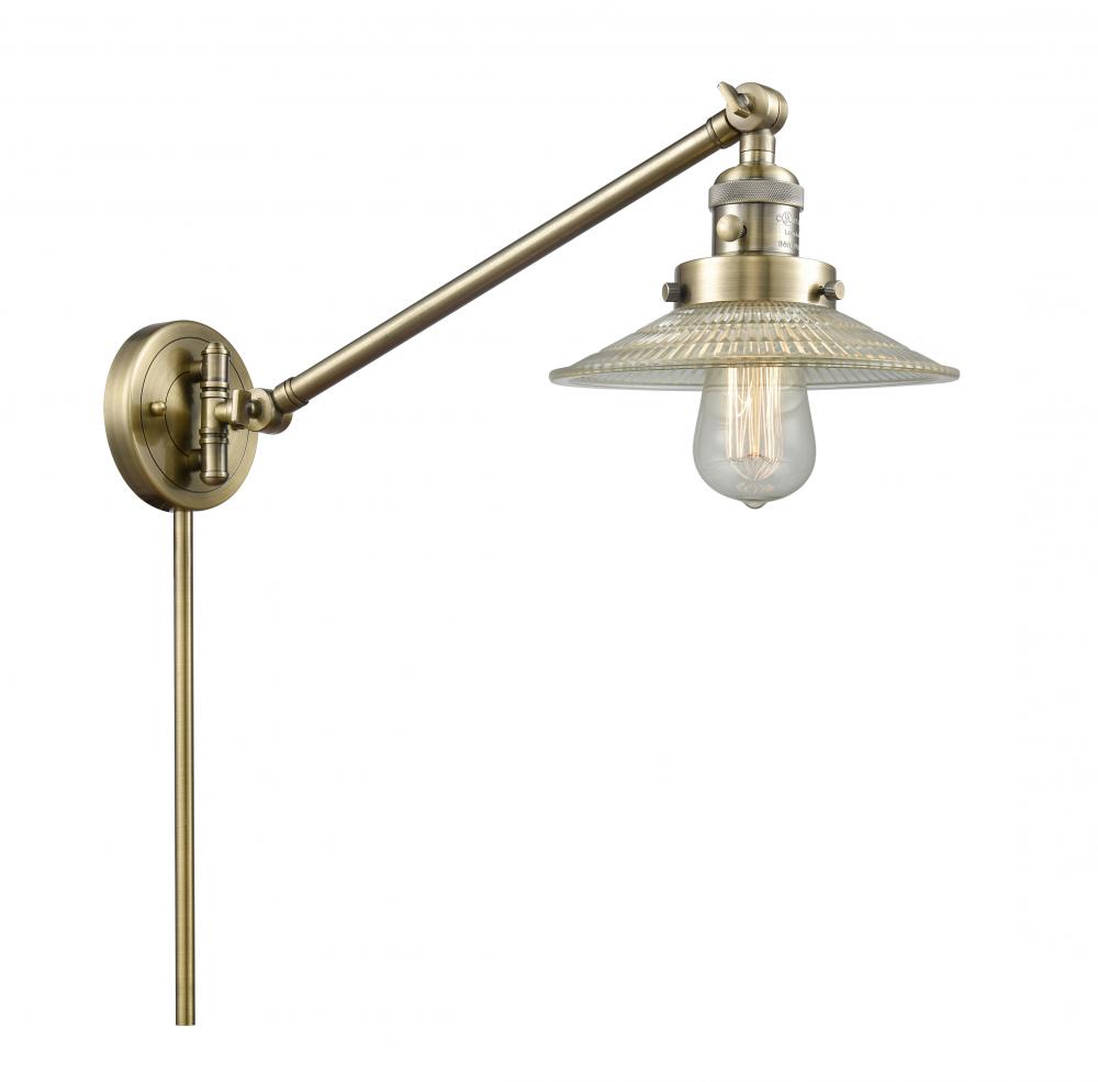 Halophane - 1 Light - 9 inch - Antique Brass -Adjustable Swing Arm