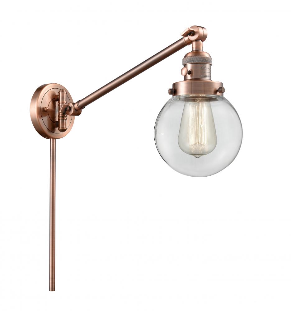 Beacon - 1 Light - 6 inch - Antique Copper -Adjustable Swing Arm