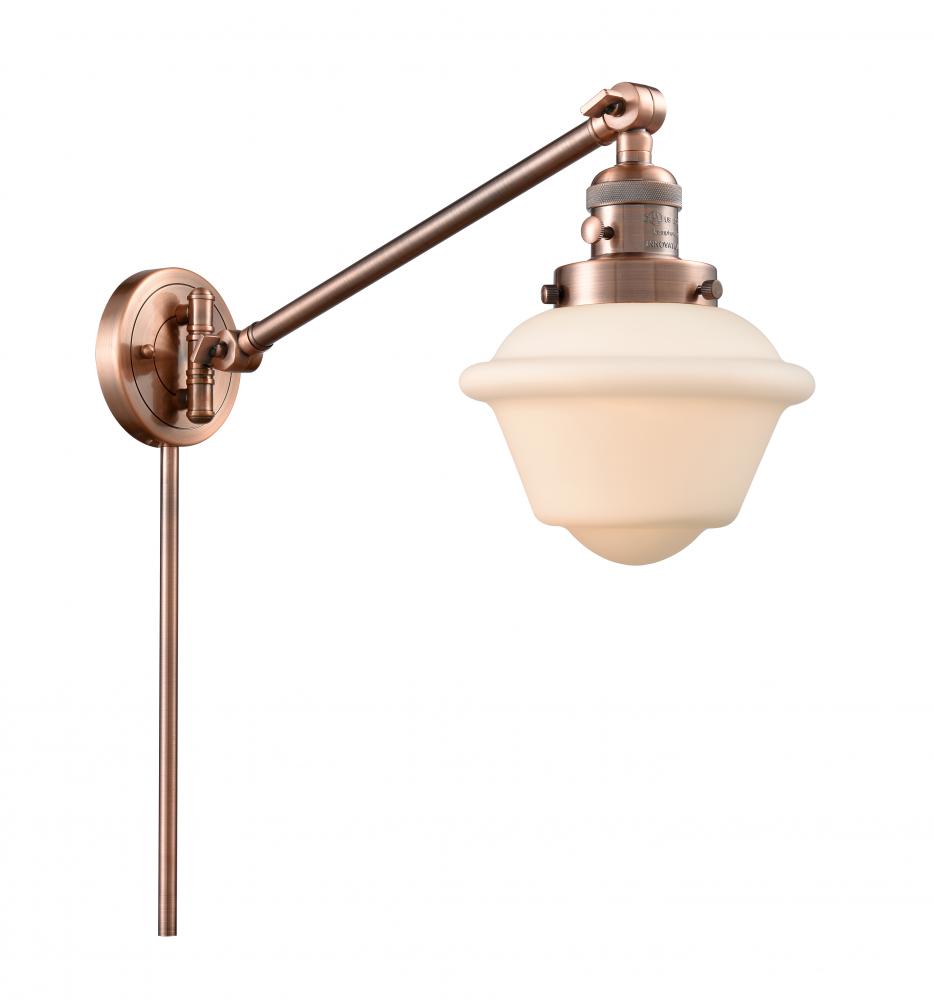 Oxford - 1 Light - 8 inch - Antique Copper -Adjustable Swing Arm