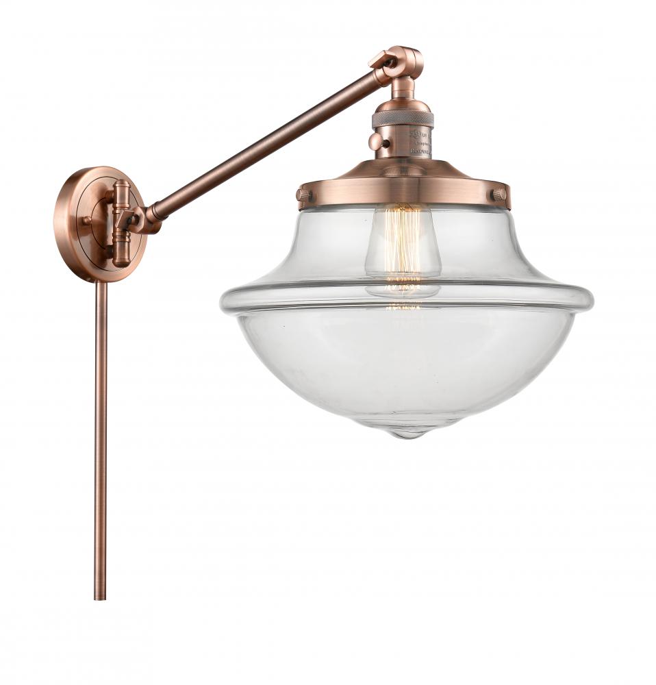 Oxford - 1 Light - 12 inch - Antique Copper -Adjustable Swing Arm