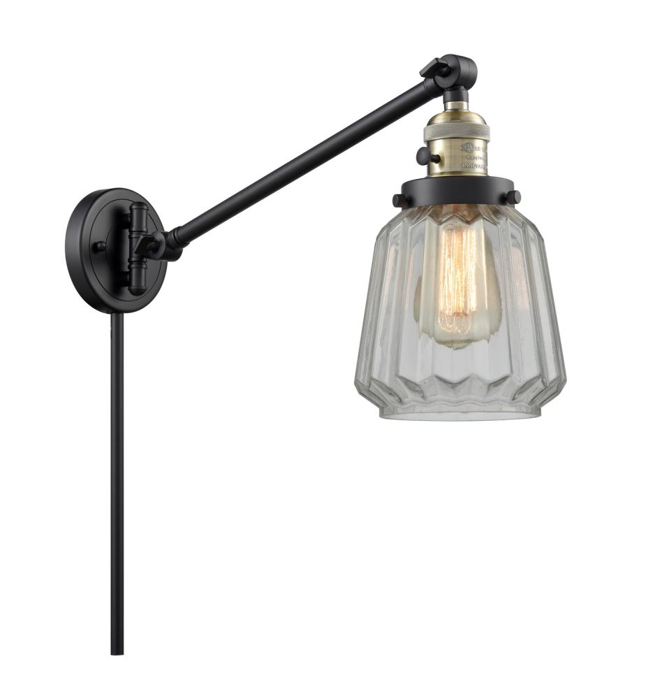 Chatham - 1 Light - 8 inch - Black Antique Brass -Adjustable Swing Arm