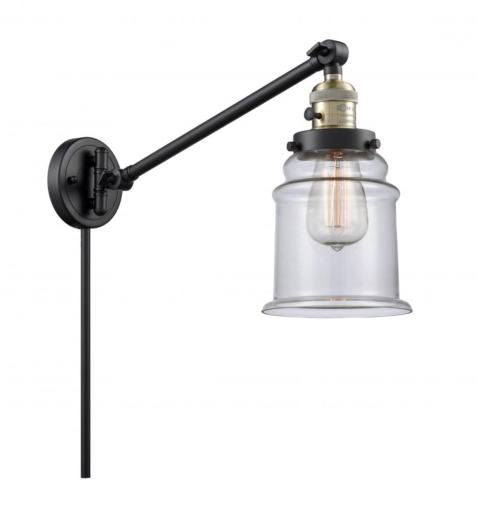 Canton - 1 Light - 8 inch - Black Antique Brass -Adjustable Swing Arm