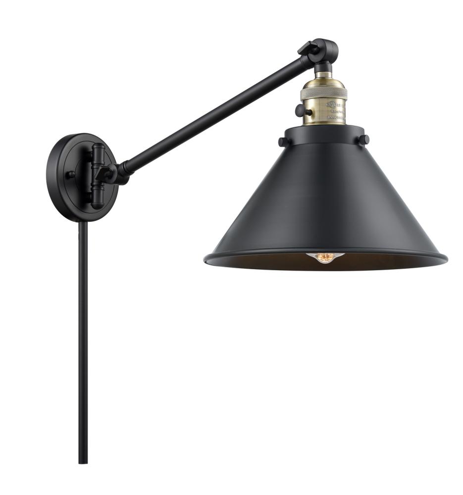 Briarcliff - 1 Light - 10 inch - Black Antique Brass -Adjustable Swing Arm