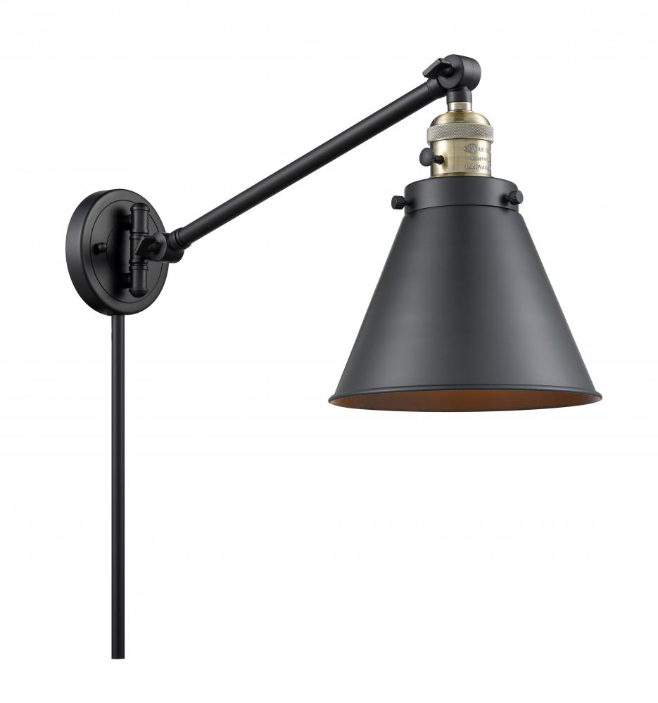 Appalachian - 1 Light - 8 inch - Black Antique Brass -Adjustable Swing Arm