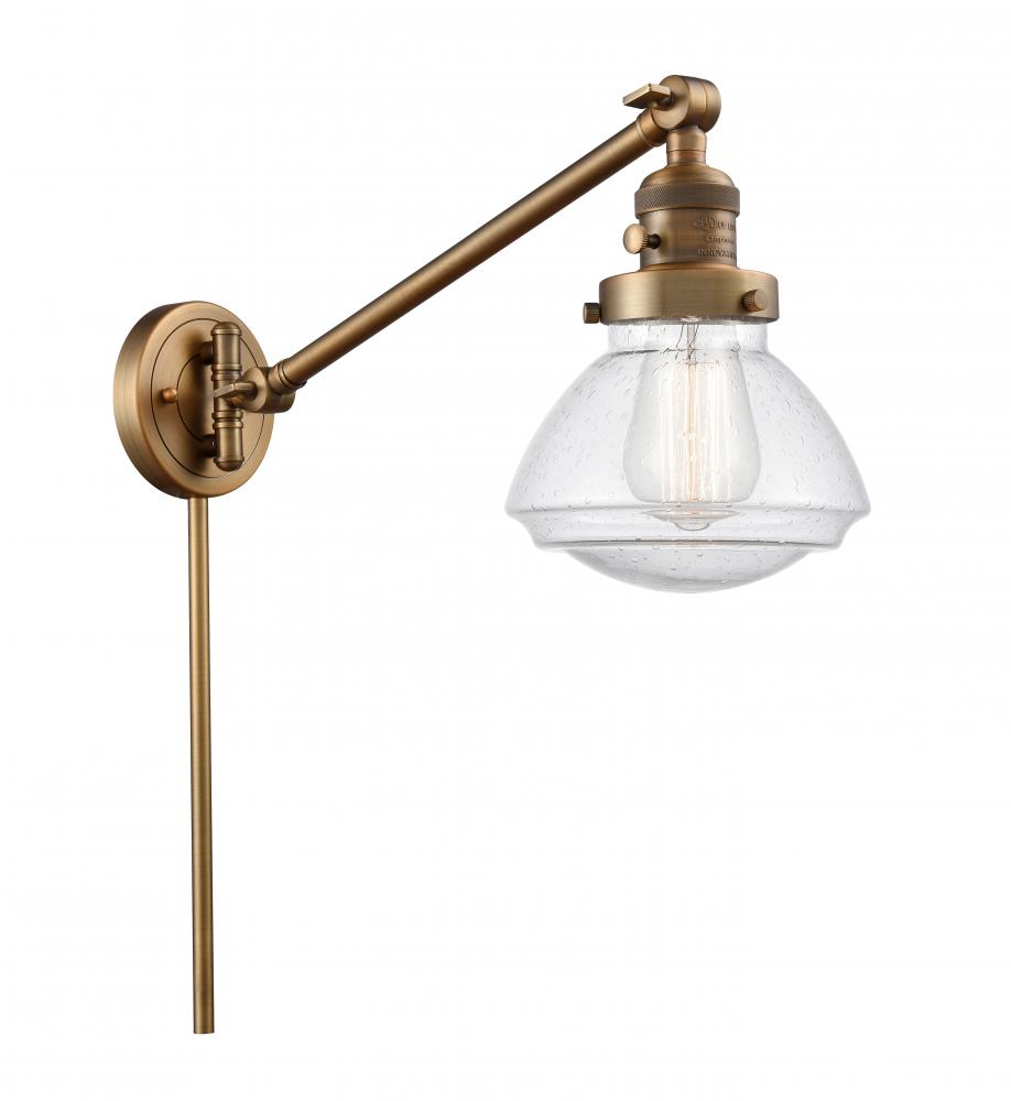 Olean - 1 Light - 9 inch - Brushed Brass -Adjustable Swing Arm