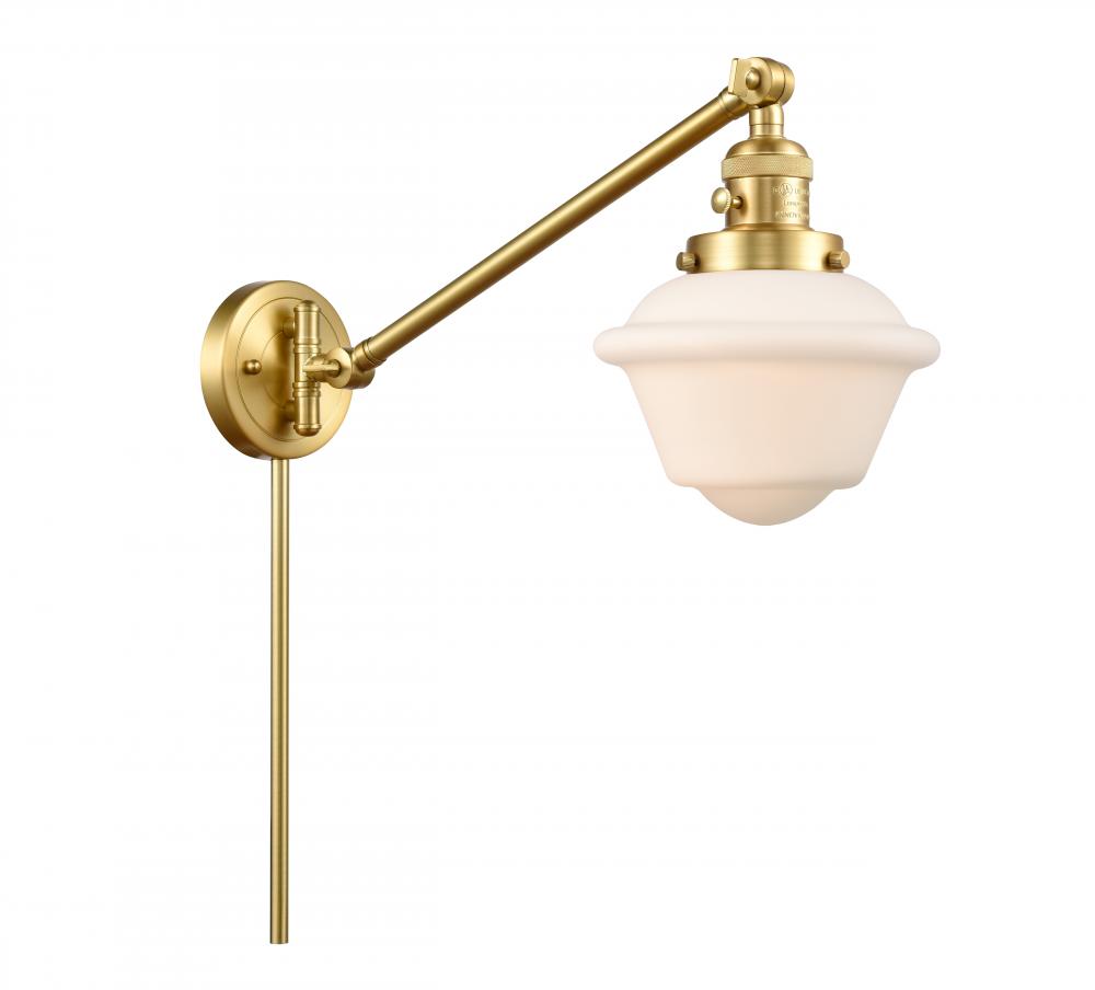 Oxford - 1 Light - 8 inch - Satin Gold -Adjustable Swing Arm