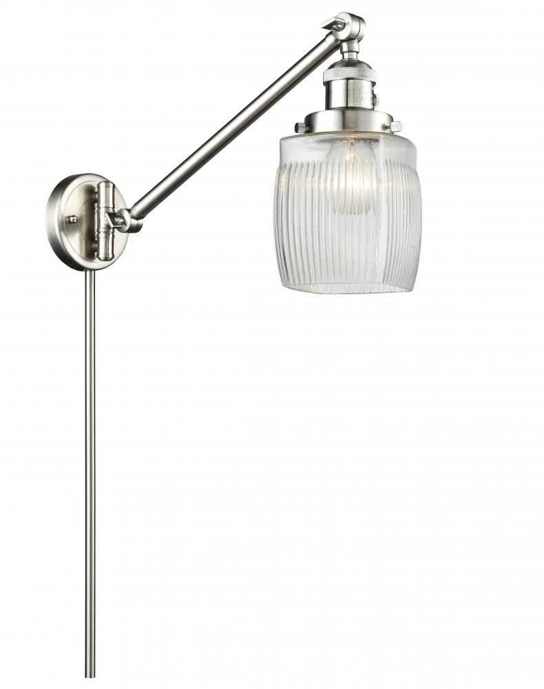 Colton - 1 Light - 8 inch - Brushed Satin Nickel -Adjustable Swing Arm