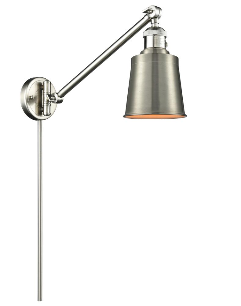 Addison - 1 Light - 8 inch - Brushed Satin Nickel -Adjustable Swing Arm