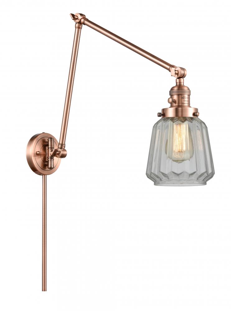 Chatham - 1 Light - 8 inch - Antique Copper -Adjustable Swing Arm