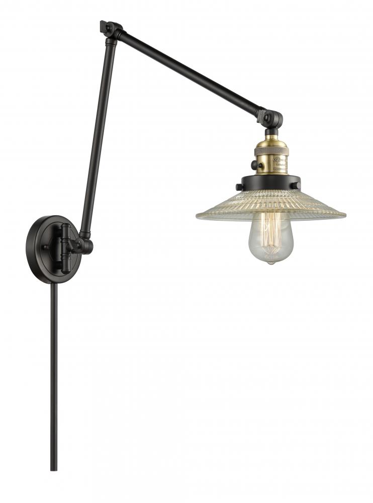 Halophane - 1 Light - 9 inch - Black Antique Brass -Adjustable Swing Arm