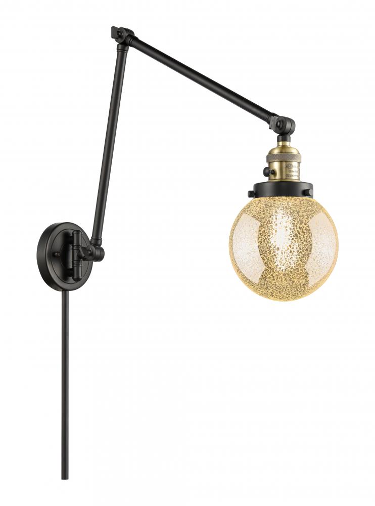 Beacon - 1 Light - 6 inch - Black Antique Brass -Adjustable Swing Arm