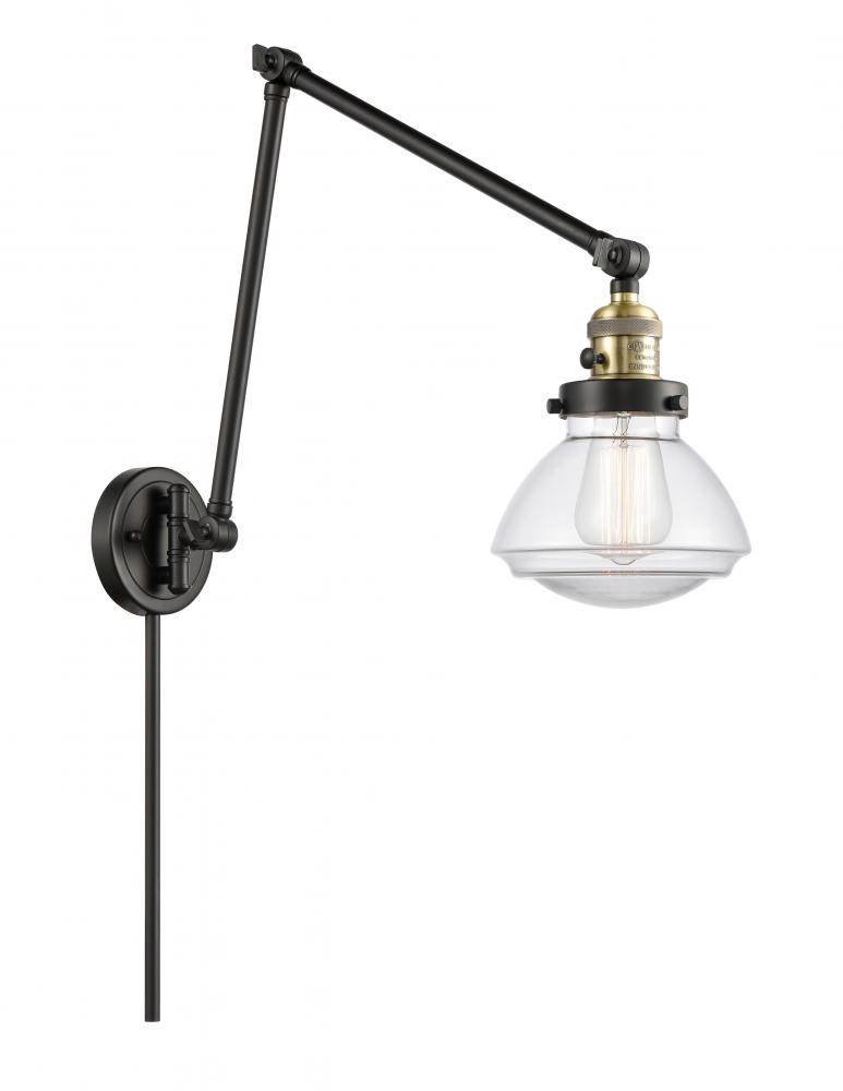 Olean - 1 Light - 9 inch - Black Antique Brass -Adjustable Swing Arm