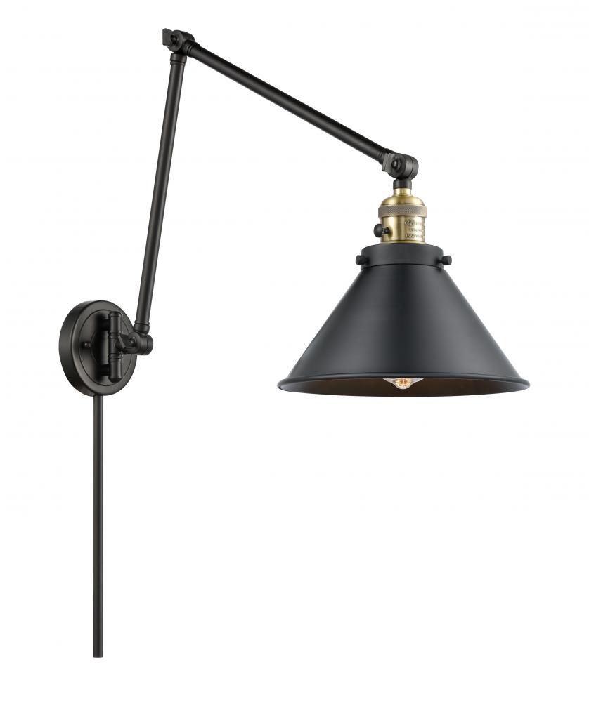 Briarcliff - 1 Light - 10 inch - Black Antique Brass -Adjustable Swing Arm