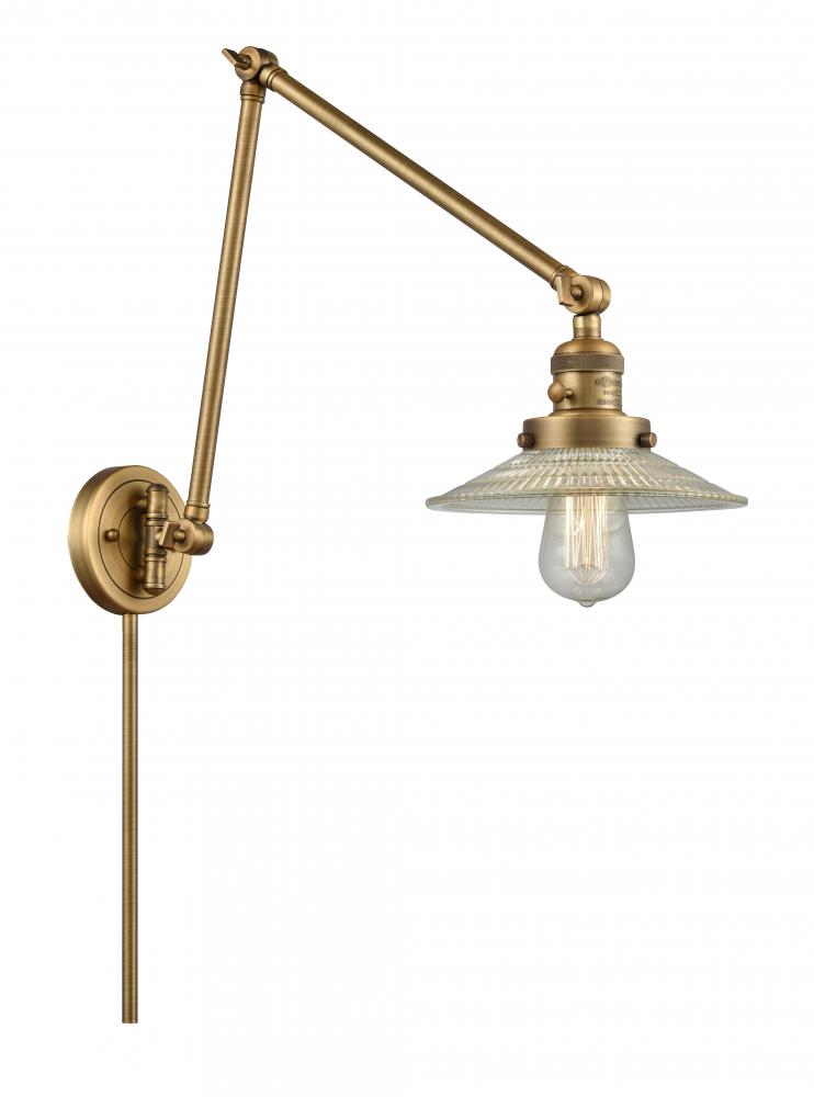 Halophane - 1 Light - 9 inch - Brushed Brass -Adjustable Swing Arm
