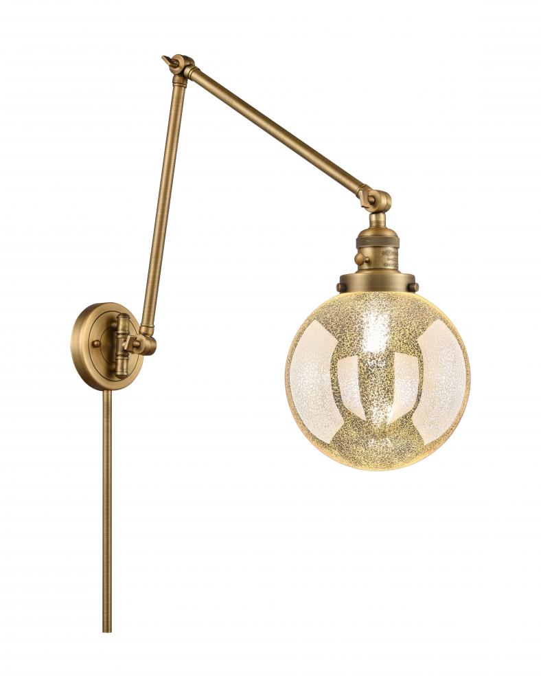 Beacon - 1 Light - 8 inch - Brushed Brass -Adjustable Swing Arm