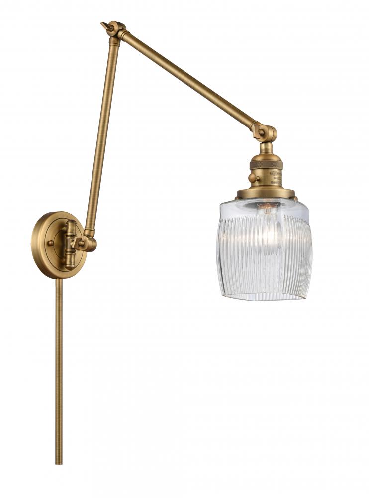 Colton - 1 Light - 8 inch - Brushed Brass -Adjustable Swing Arm