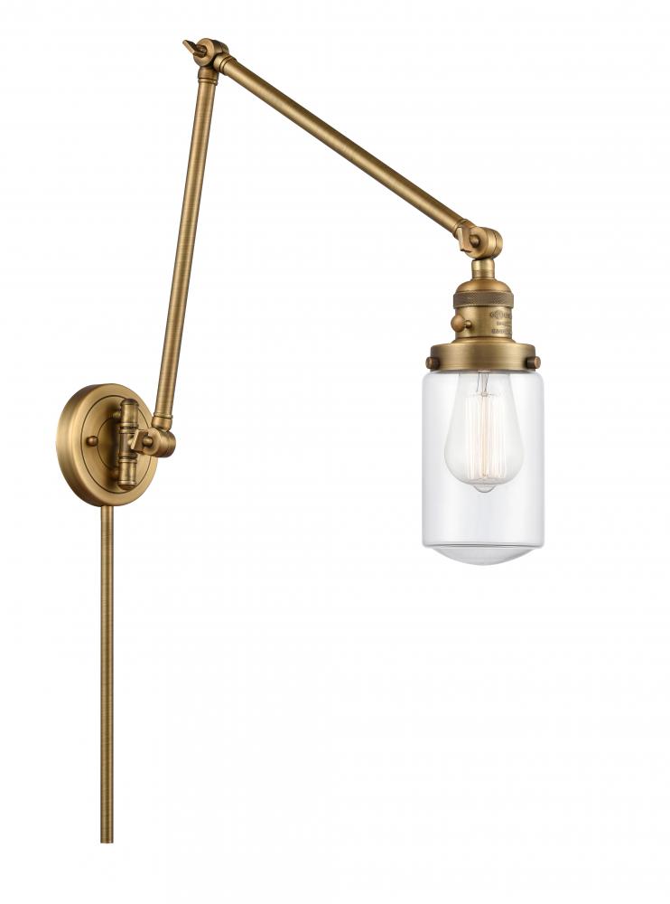 Dover - 1 Light - 5 inch - Brushed Brass -Adjustable Swing Arm