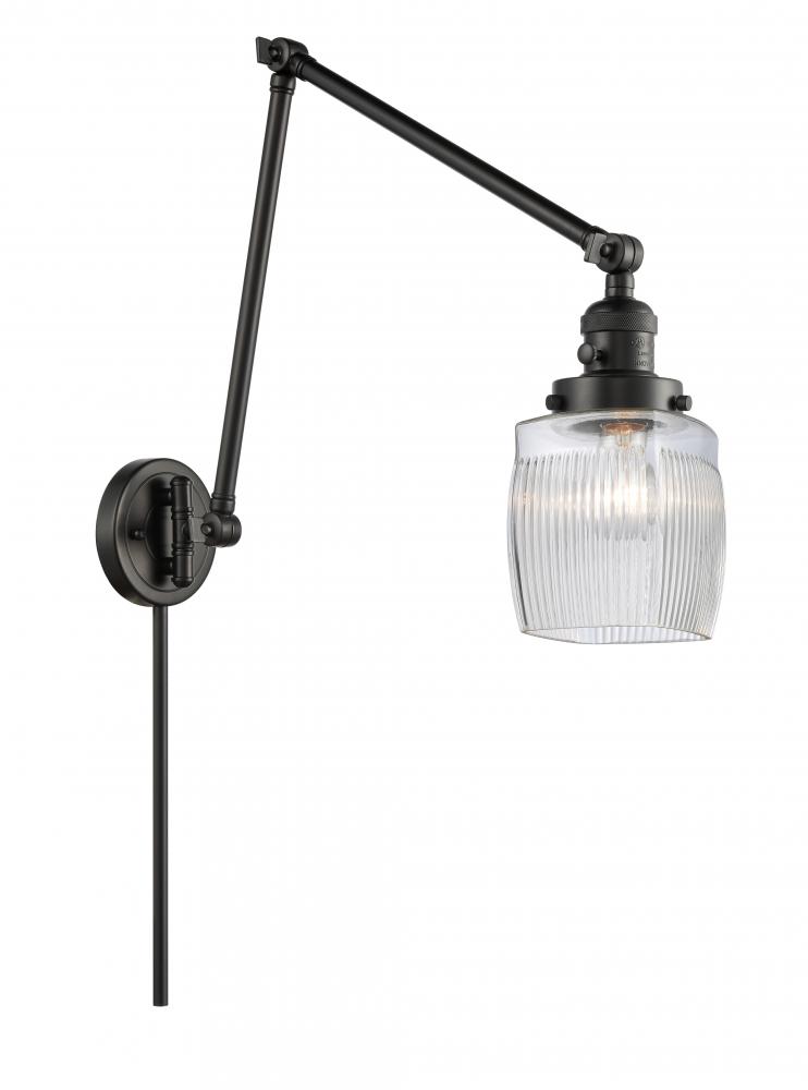 Colton - 1 Light - 8 inch - Matte Black -Adjustable Swing Arm