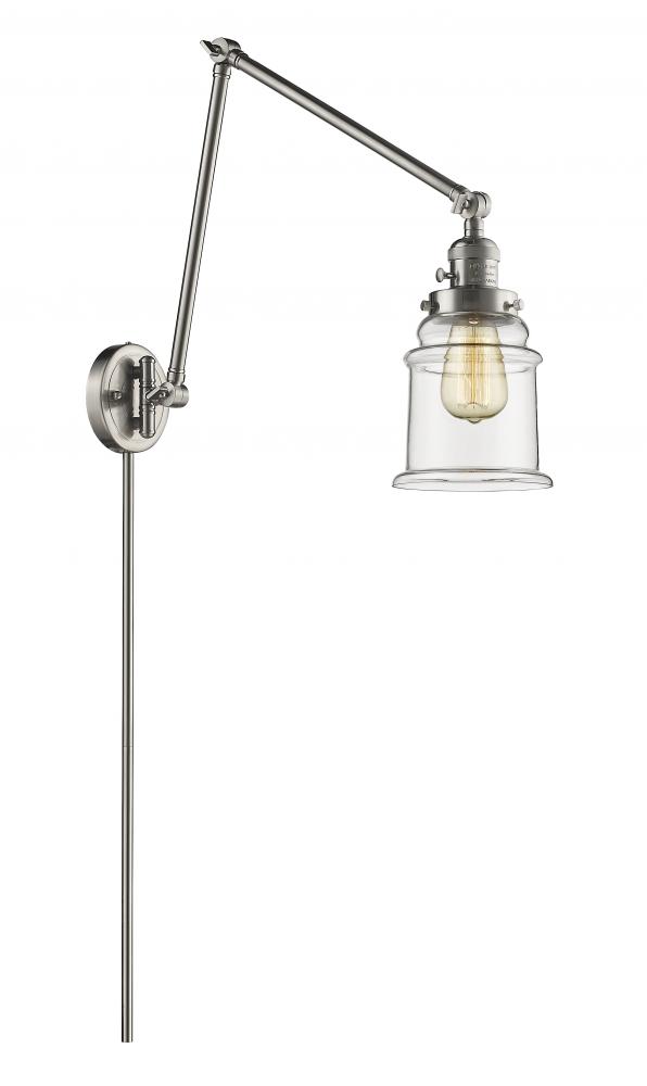 Canton - 1 Light - 6 inch - Brushed Satin Nickel -Adjustable Swing Arm