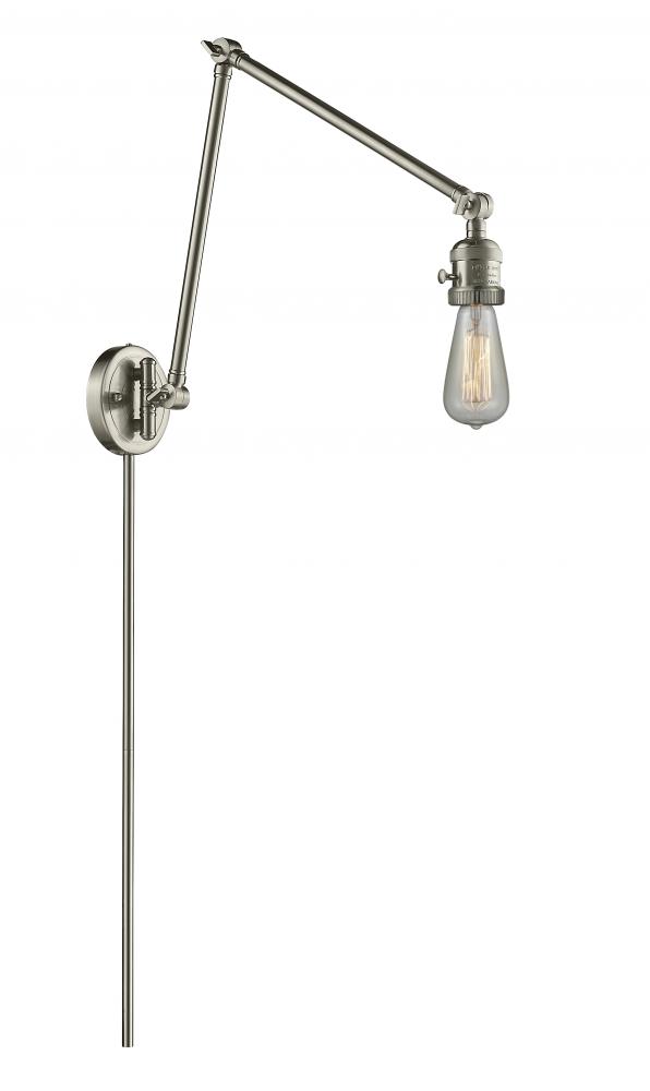 Bare Bulb - 1 Light - 5 inch - Brushed Satin Nickel -Adjustable Swing Arm