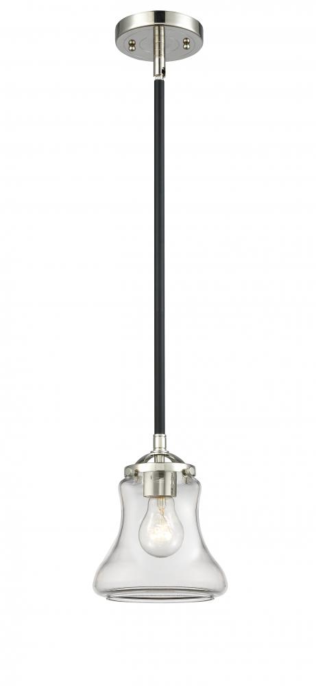 Bellmont - 1 Light - 6 inch - Black Polished Nickel - Stem hung - Mini Pendant