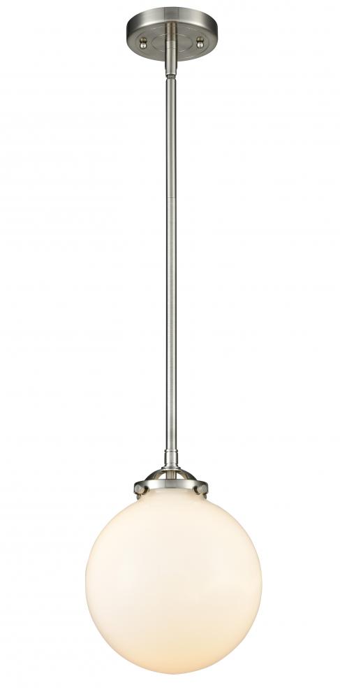 Beacon - 1 Light - 8 inch - Brushed Satin Nickel - Stem hung - Mini Pendant