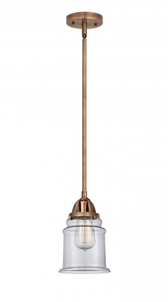 Canton - 1 Light - 6 inch - Antique Copper - Stem hung - Mini Pendant