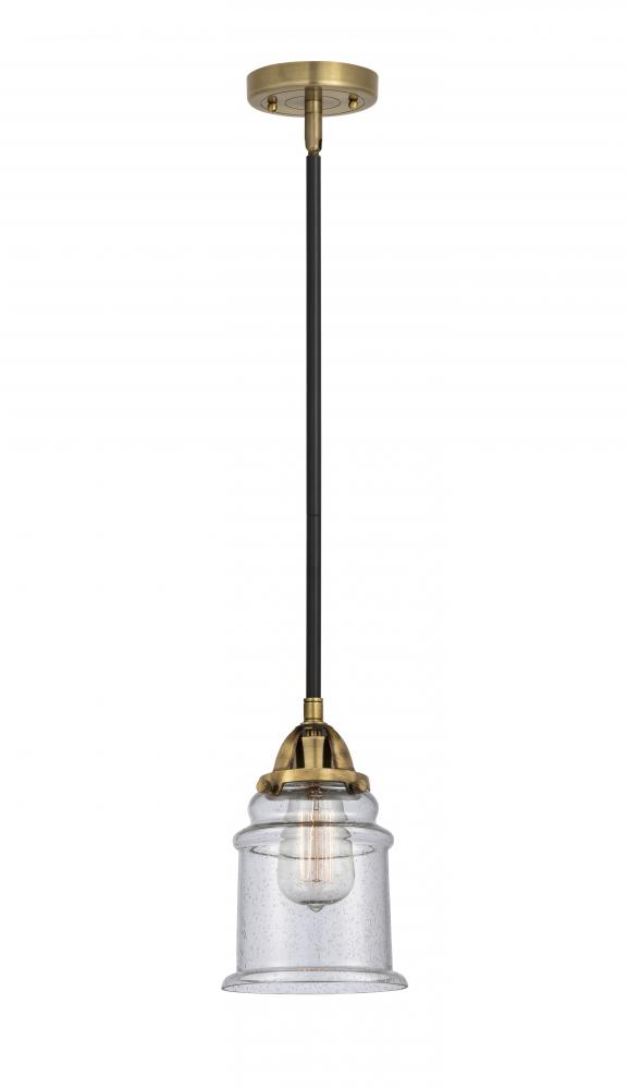 Canton - 1 Light - 6 inch - Black Antique Brass - Stem hung - Mini Pendant