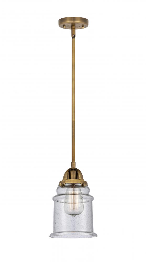 Canton - 1 Light - 6 inch - Brushed Brass - Stem hung - Mini Pendant