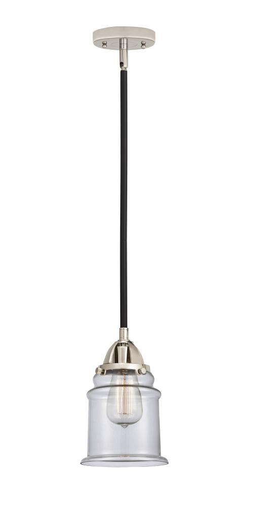 Canton - 1 Light - 6 inch - Black Polished Nickel - Stem hung - Mini Pendant