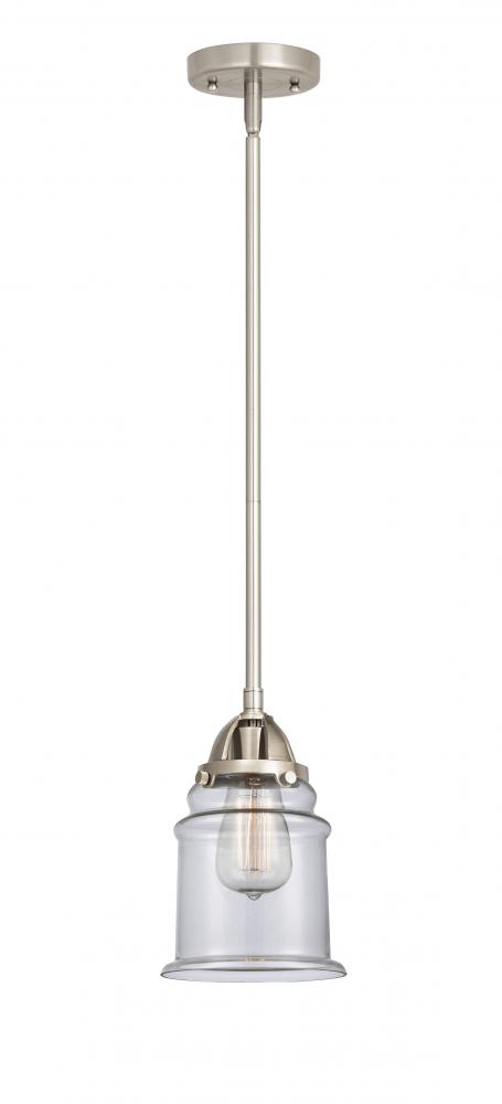 Canton - 1 Light - 6 inch - Brushed Satin Nickel - Stem hung - Mini Pendant