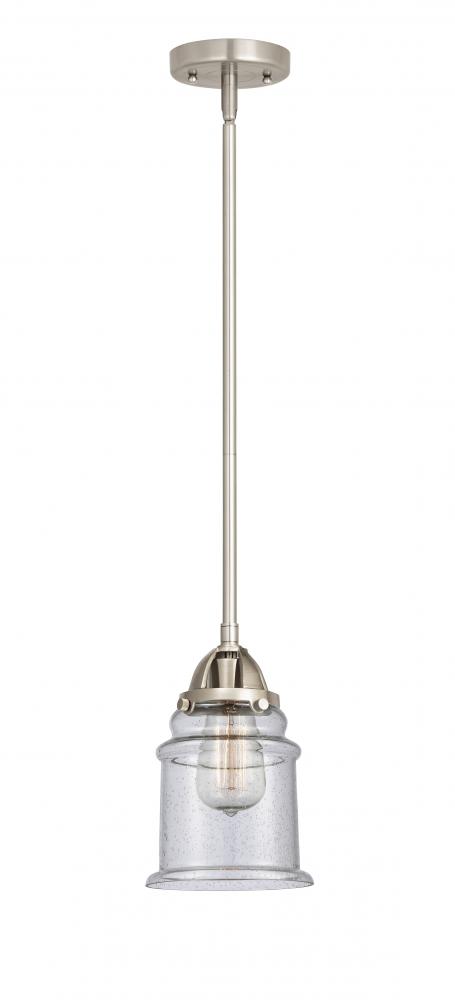 Canton - 1 Light - 6 inch - Brushed Satin Nickel - Stem hung - Mini Pendant