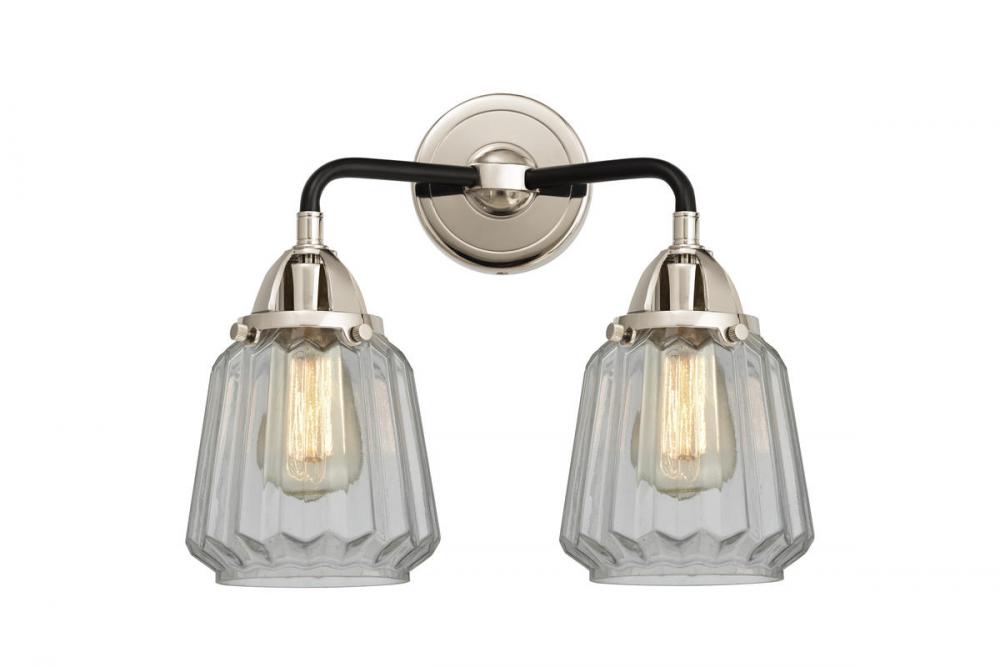 Chatham - 2 Light - 14 inch - Black Polished Nickel - Bath Vanity Light