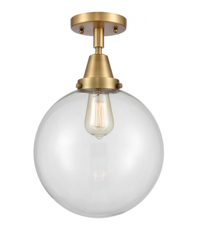 Beacon - 1 Light - 10 inch - Brushed Brass - Semi-Flush Mount