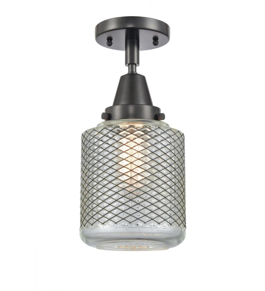 Stanton - 1 Light - 6 inch - Matte Black - Semi-Flush Mount