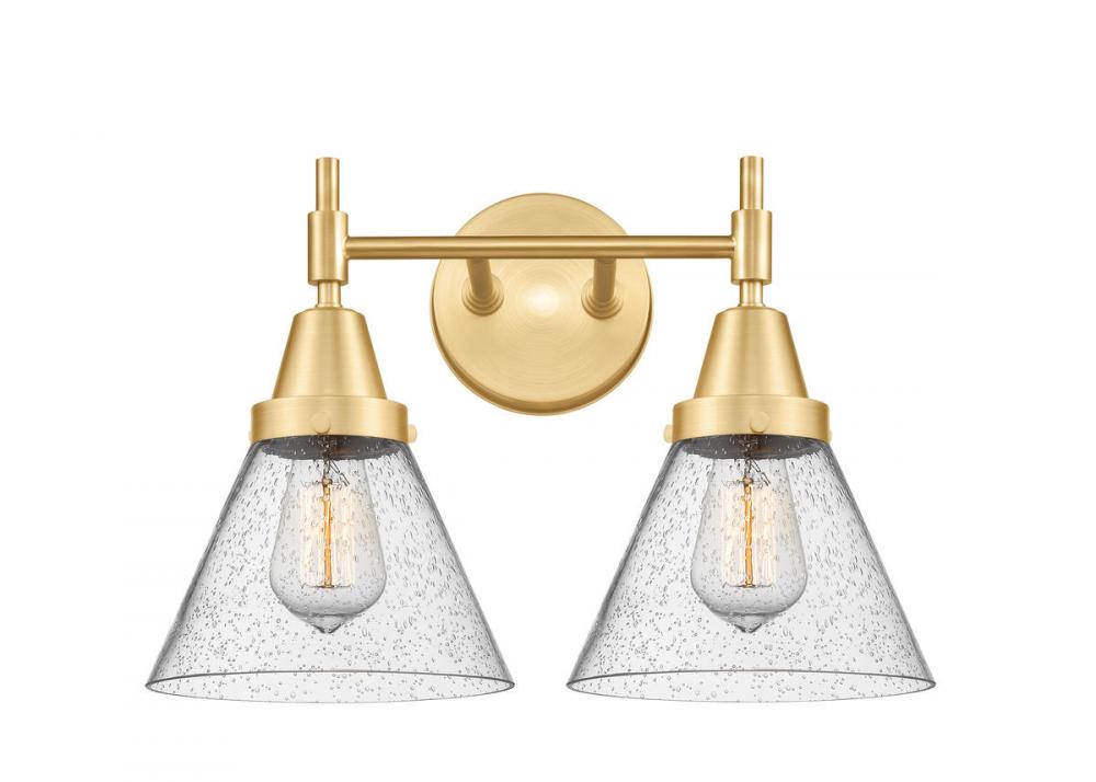 Cone - 2 Light - 17 inch - Satin Gold - Bath Vanity Light