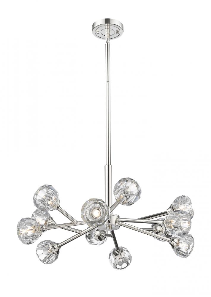 Aurora - 12 Light - 24 inch - Polished Nickel - Chandelier