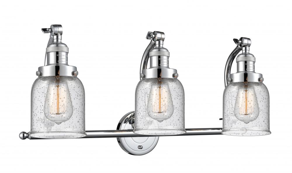 Bell - 3 Light - 28 inch - Polished Chrome - Adjustable Bath Vanity Light