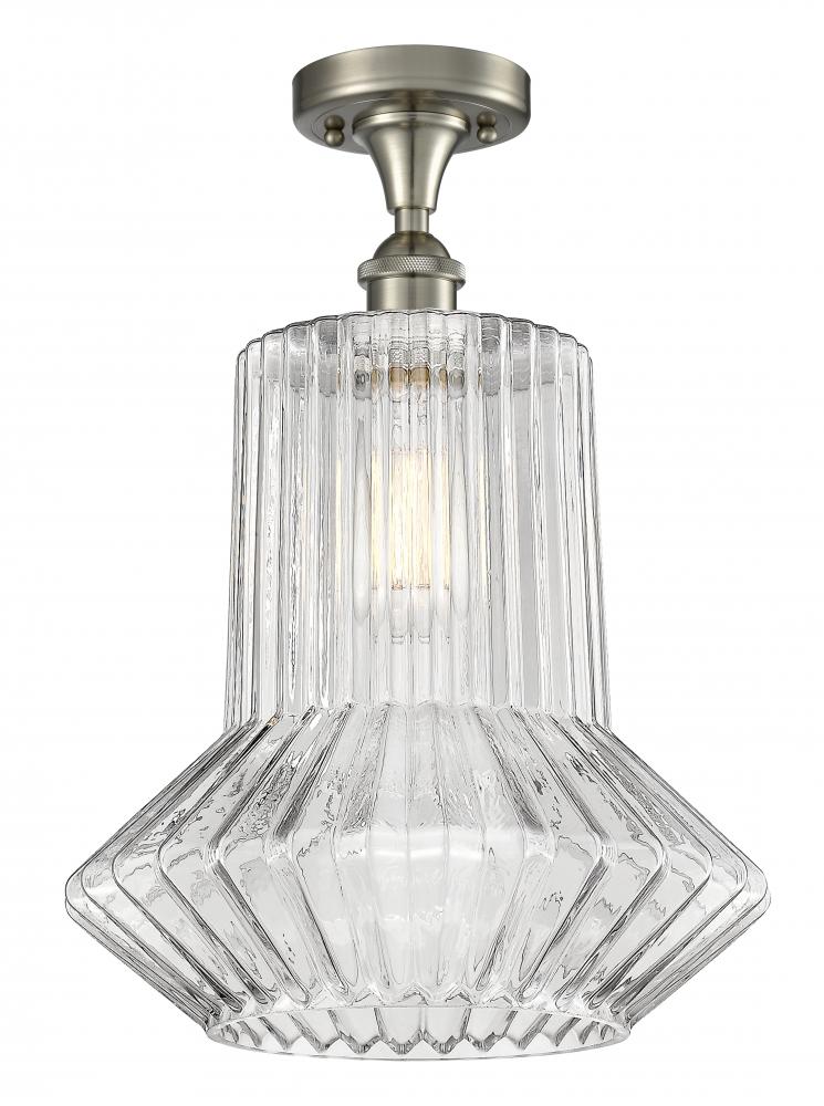 Springwater - 1 Light - 12 inch - Brushed Satin Nickel - Semi-Flush Mount