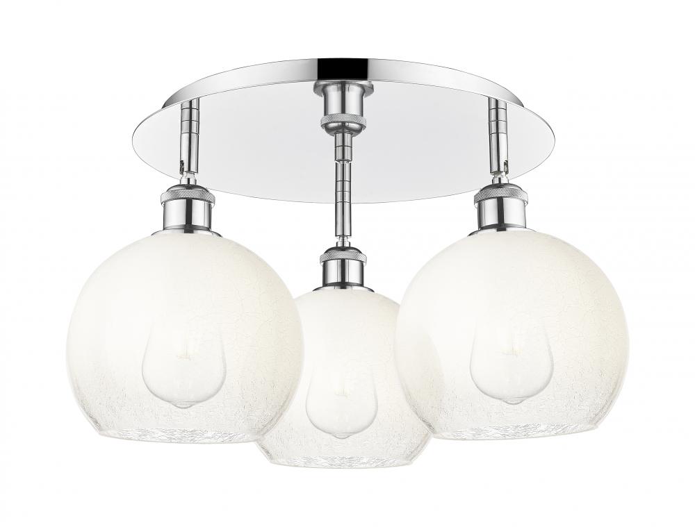 Brookhaven Globe - 3 Light - 20 inch - Polished Chrome - Semi-Flush Mount