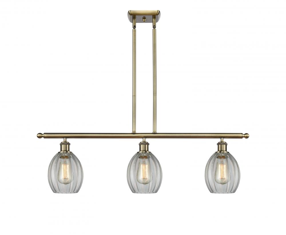 Eaton - 3 Light - 36 inch - Antique Brass - Stem hung - Island Light